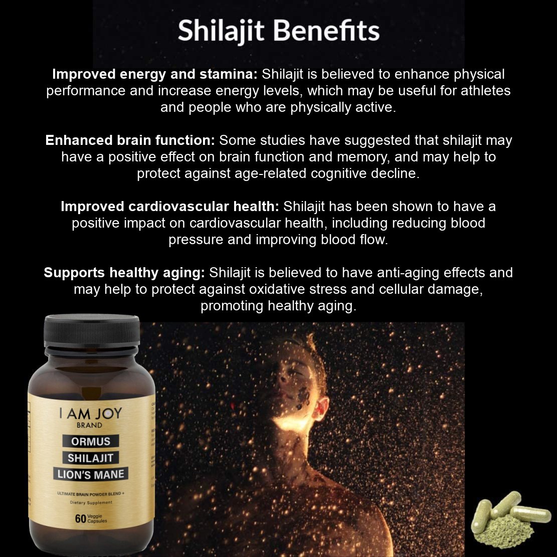 Joy Capsules - Ormus, Shilajit, Lions Mane Mushroom