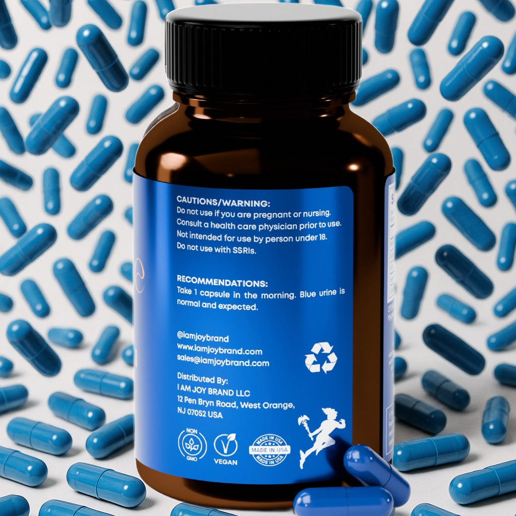 Blue Methylene Capsules with NAC, Vitamin C, Beet Root Powder