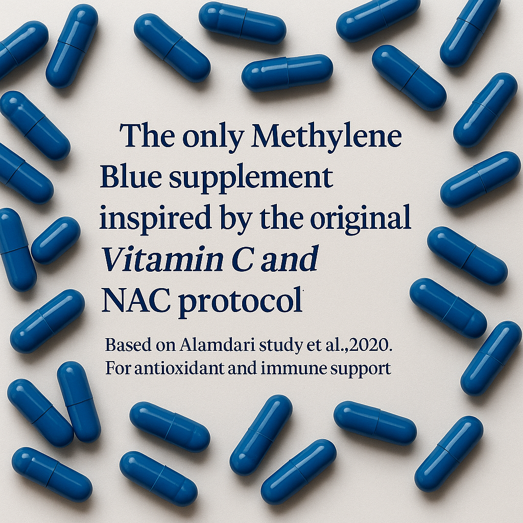 Blue Methylene Capsules with NAC, Vitamin C, Beet Root Powder