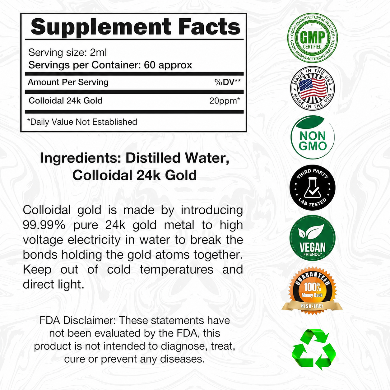 24k Gold Water